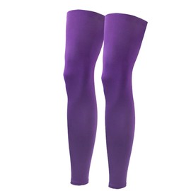 Salome Idea One Pair Compression Full Length Leg Sleeve for Men Women,Running,Basketball(Purple-XXL)