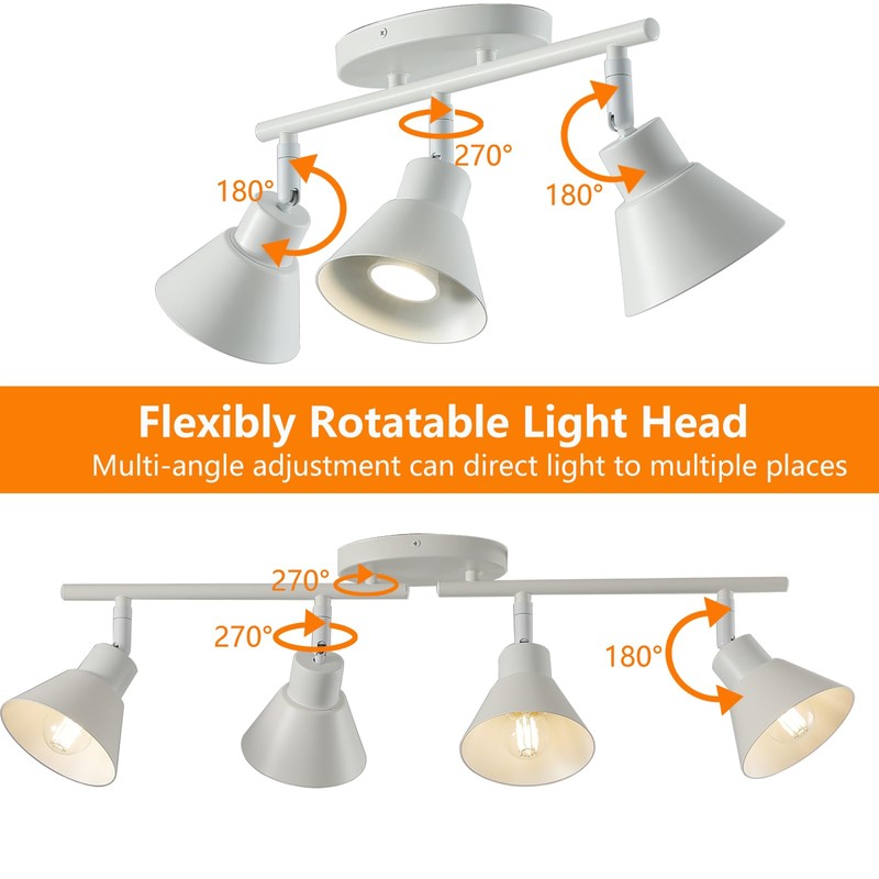 vivihobb 3 Light Plug in Track Lighting Kit,Modern Plug in