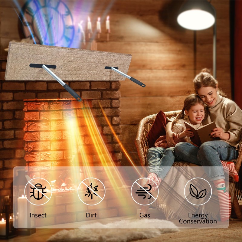 XYGOVIA Chimney Flue Stopper - 9"x 45" Rectangular Plug Blocker