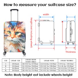 HOSTK Luggage Cover, Elastic Washable Stretch Suitcase Protector, Approved Travel Accessories Baggage Covers for 26-28 Inch Luggage(L)