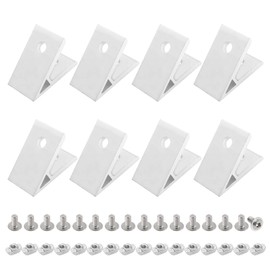 Rrina 8Pcs 45 Degree Angle Aluminum Profile Corner Bracket Joint Braces Connectors with Screws T-Nuts (4040 Series)