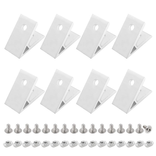 Rrina 8Pcs 45 Degree Angle Aluminum Profile Corner Bracket Joint