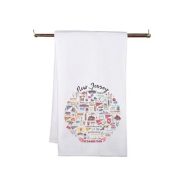 MNIGIU New Jersey Travel Gift New Jersey Kitchen Towel New Jersey Kitchen Decor for Housewarming New Jersey Souvenir Gift (New Jersey Towel)