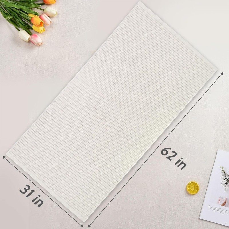 Waffle Bath Towels Set of 2 (Mist White) – Cotton,