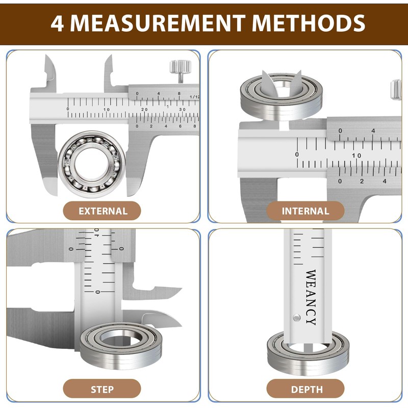 3" Stainless Steel Vernier Pocket Caliper Measuring Tool Jewelry Making