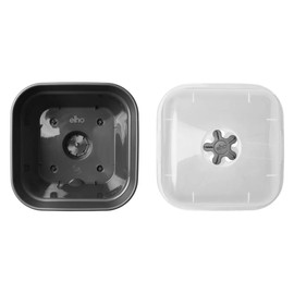 elho Green Basics Allin1 20 Square Propagation Pot, Flower Pot for Growing, 100% Recycled Plastic, Diameter 19.5 x Height 16.5 cm, Black/Living Black