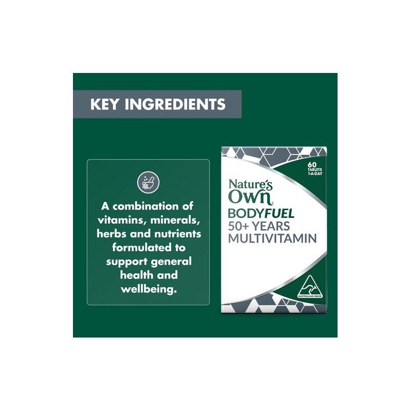 Nature's Own Bodyfuel 50+ Multivitamin 60 Tablets