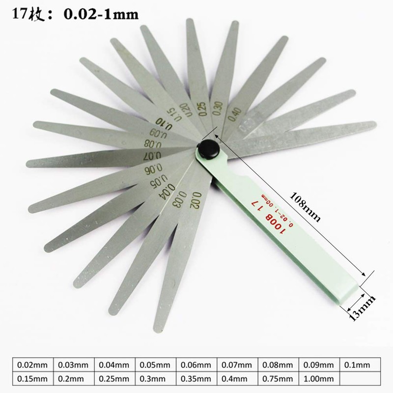 Kimlonton 100B-17 Stainless Steel Thickness Gauge 3.9 inches (100 mm),