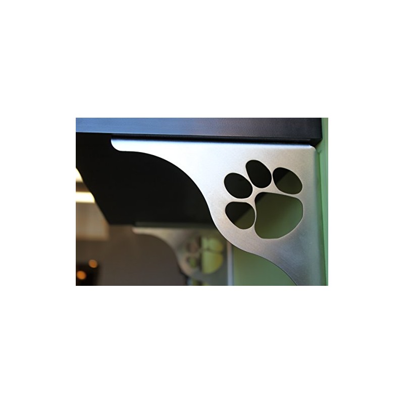 Cascade Manufacturing Dog Paw Theme Stainless Steel Shelf Bracket Brushed