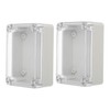 Gatuida 2pcs Abs Enclosure Box Waterproof Project Case Outdoor Clear