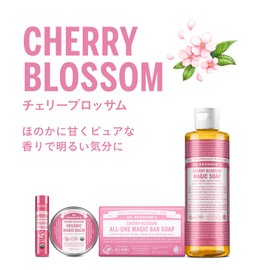 Dr. Bronner's Magic Soap CH (Cherry Blossom) 473ml, subtly sweet and pure fragrance, plant oil, multi-organic soap
