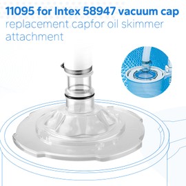 Rugam 11095 Skimmer Intended with Hose for Intex 58947 Vacuum Cover, for Oil Skimmer Attachment, Transparent Plastic Cover to Cover or Connect & Pool Skimmer Hose for Above Ground Pool Skimmer Pump