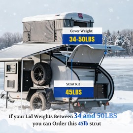 ARANA ST270EDI2-45 27 inch Gas Strut 45lbs/200N, spd-gs-6105 Undercover Replacement Parts for Tonneau Cover Pickup Truck Bed Cover Topper Window, ih1214gs 190725, 2Pcs