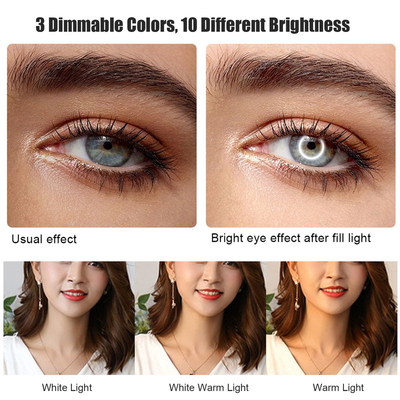 Ring Light 3.5 Inch Selfie Makeup Fill Light Double Bracket