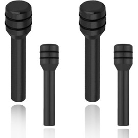 1 paquete de 4 fundas para pomos de puerta de coche, columna de seguridad de aleación de aluminio, pasadores interiores universales para la mayoría de vehículos (negro)