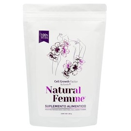 Cell Growth Factor - Natural Femme, mezcla enriquecida con Inositol, Magnesio, Vitamina D3, suplemento alimenticio para la salud femenina, sabor Fresa, Maca, Ginseng y vitaminas 250g 100% natural