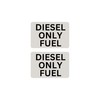 Tek Automotive Diesel Fuel Only Sticker – Twin Pack –