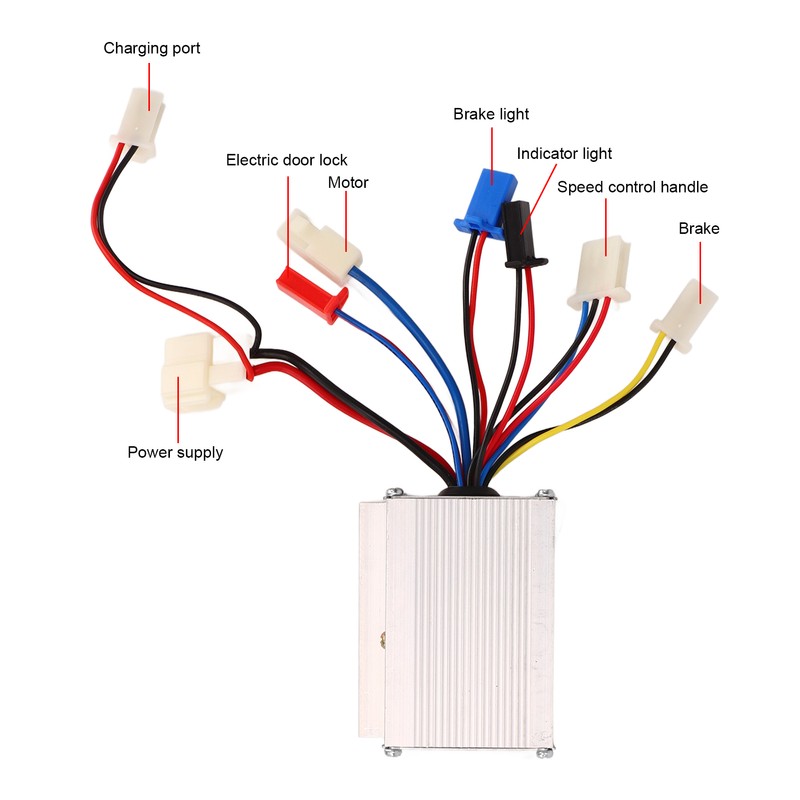 12V 250W Brushed Motor Controller Aluminum Alloy Electric Bike Controller