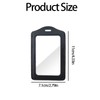 3 Pack PU Leather ID Badge Holders, Vertical Double-Sided Clear