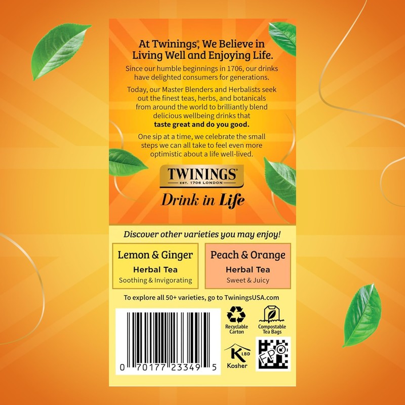 Twinings Twinings NEW Mango & Pineapple Herbal Tea Individually Wrapped