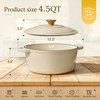 Overmont Enameled Cast Iron Dutch Oven - 4.5QT Pot with