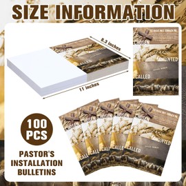 Fullhawl 100 Pcs Pastor's Installation Church Bulletins Bulk Paper Pastor Appreciation Worship Bulletin Bible School Study Supplies, Jesus Christ Came into the World to Save Sinners