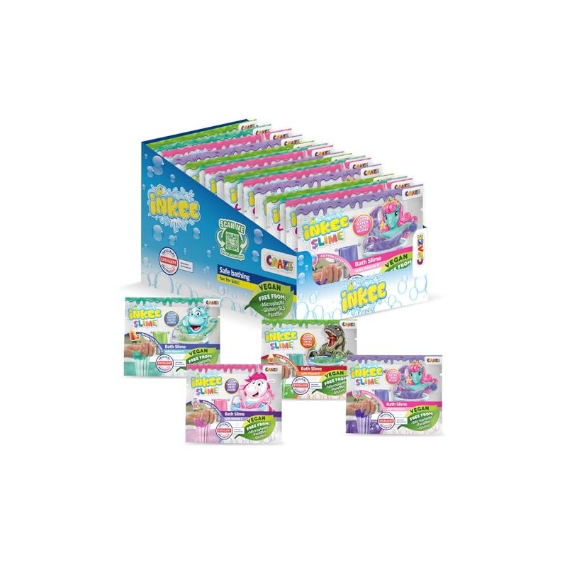 INKEE Bath Slime Mini 20er Pack | Bade-Glibber Schleim, 20x