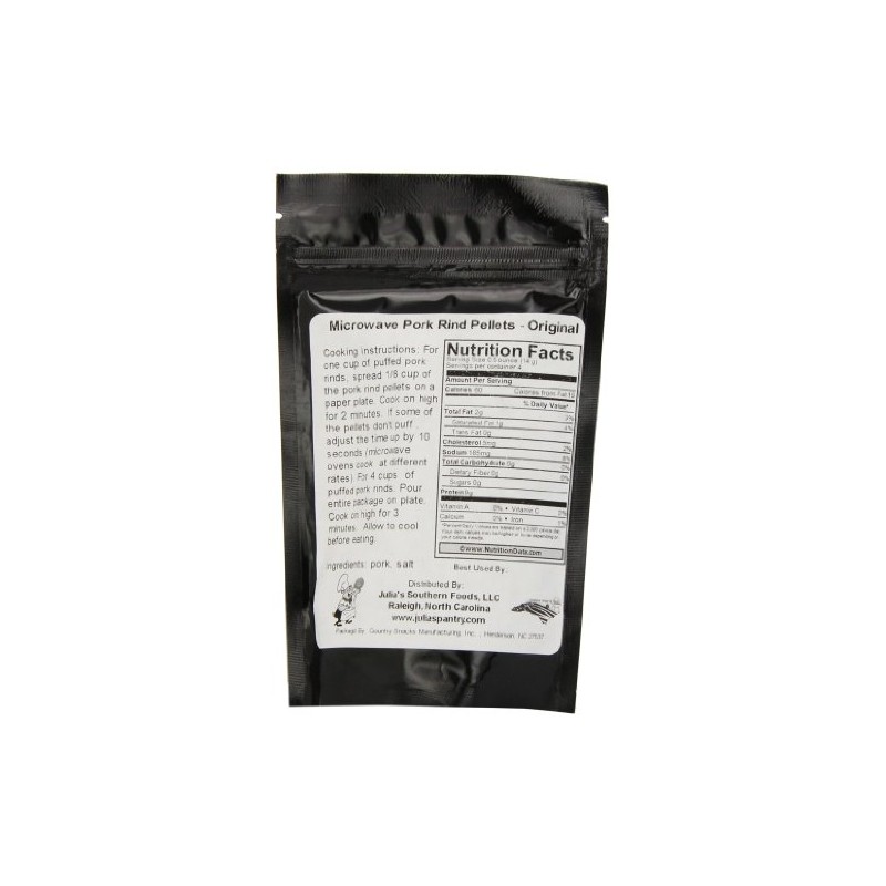 Chef Piggy Tail Microwave Pork Puffies Pork Rinds, Original, 2