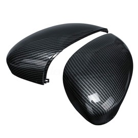 1 Pair Carbon Fiber Front Door Cover Caps Left Right Replacement for Fiesta MK7 2008-2017