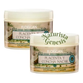 Crema Facial Placenta Y Concha Nácar Florigan 350g Pack De 2 Todo Tipo De Piel                                                                        