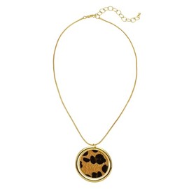DAUPLAISE Jewelry Leopard Animal Pendant Necklace for Women- Gold Tone