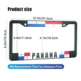 HOSNYE Write Panama License Plate Frame Panama Flag Metal License Plate Cover Front Plates Frames Car Tag Frame for Women Men US Vehicles Standard