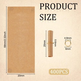 OLYCRAFT Pack of 400 Vintage Mini Paper Rolls Roll Paper Message Paper Roll 6 x 2 cm Mini Writeable Paper Rolls Writeable Message Paper for Birthday Wedding Party Decoration