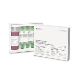 ARUAL - Tratamiento Capilar: Shampoo Keratina 250 ml + 8 Ampollas Regenerador 10 ml - Reparación y Regeneración del Cabello