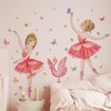 Ballerina Wall Stickers,Fairy Stickers,Princess Wall Decals Detachable Ballet Girl Decoration