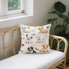 Cirzone Dog Lover Gifts for Women -18x18Inch Dog Throw Pillow Cover Funny Dog Mom Gifts with Gift Box Perfect Birthday Dog Owners Mother's Day Pillow Cover Gifts for Home Sofa Decor