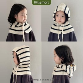 Kids Balaclava Hat for Girls, Autumn Winter Scarf (LF1942, Free Size, Approx. 2-6 Years) 48-53Cm Beige 3ea