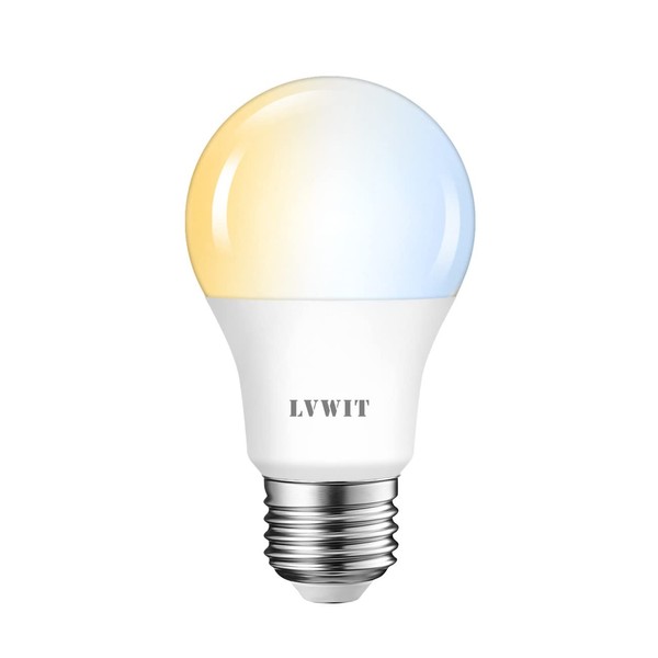 LVWIT LED Bulb, 60W Equivalent, E26 Base, 900 LM, Dimmable, Toned, LED Lamp, Power Consumption, 8.3 W, Remote Control, Daylight Color, Daylight White, Bulb Color, Night Light, Wide Light Distribution Type, Energy Saving, High Brightness, 1 Pack (Remote C