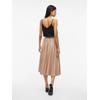 Vila Female Midi Skirt, Pleated, Sandshell