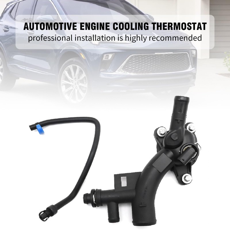 Vkinman 25193922 Car Coolant Housing Water Outlet with Sensor Hose,