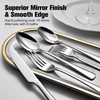 KINGSTONE 18/10 Stainless Steel Flatware, 5-Piece Forged Silverware Set for
