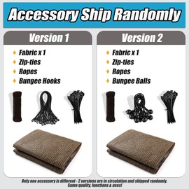 Amagenix 90% Sun Shade Cloth with Grommets, 12' x 16' Pergola Replacement Shade Cover Canopy Privacy Screen for Outdoor Patio Garden, Mocha (We Customized)