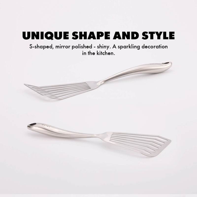 18/10 Stainless Steel Fish Spatula Set – 2 PCS All