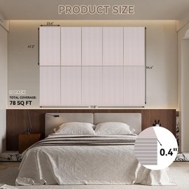 10Pack Large Acoustic Panels, 48x24x0.4 inch Sound Proof Panels for Walls, Self-Adhesive Sound Dampening Wall Panels, Noise Absorbing Decorative Wall Panels, Wall Noise Blocker for Home Studio (Camel)