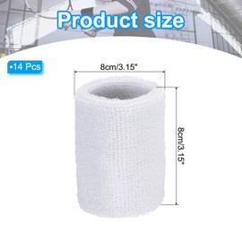 sourcing map Wrist Sweatbands Sports Wrist Bands Sweat for Men & Women Athletic Absorbent for Basketball Football Tennis Soccer Running Working Out White, Pack of 14