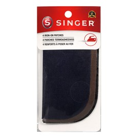 SINGER 00086 5-Inch by 5-Inch Dark Assorted Iron On Patches, 4-Count (101227)