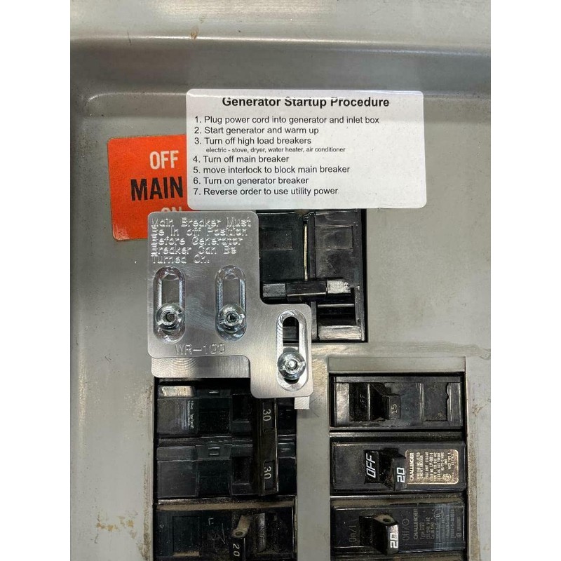 WR-100 Murray 100 amp panel Generator Interlock