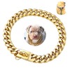 BAOBOTE Gold Dog Chain Collar Walking Metal Chain Collar with