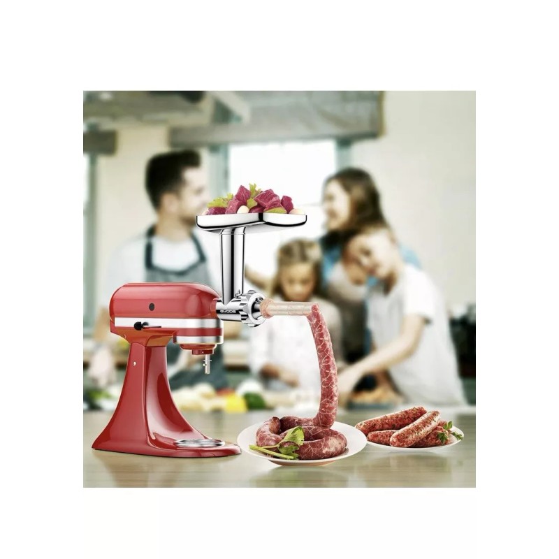 Gvode Stainless Steel Meat Grinder Attachment for KitchenAid Stand Mixers