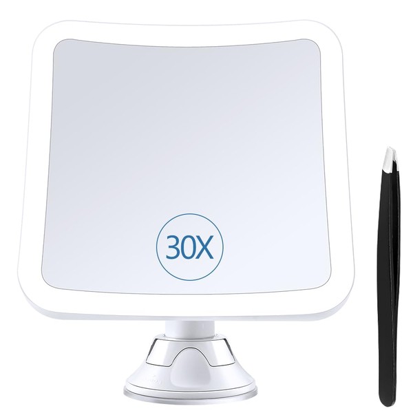 PIMPLEGO PIMPLEGO Magnifying Mirror with Light 30x, Lighted Makeup Mirror